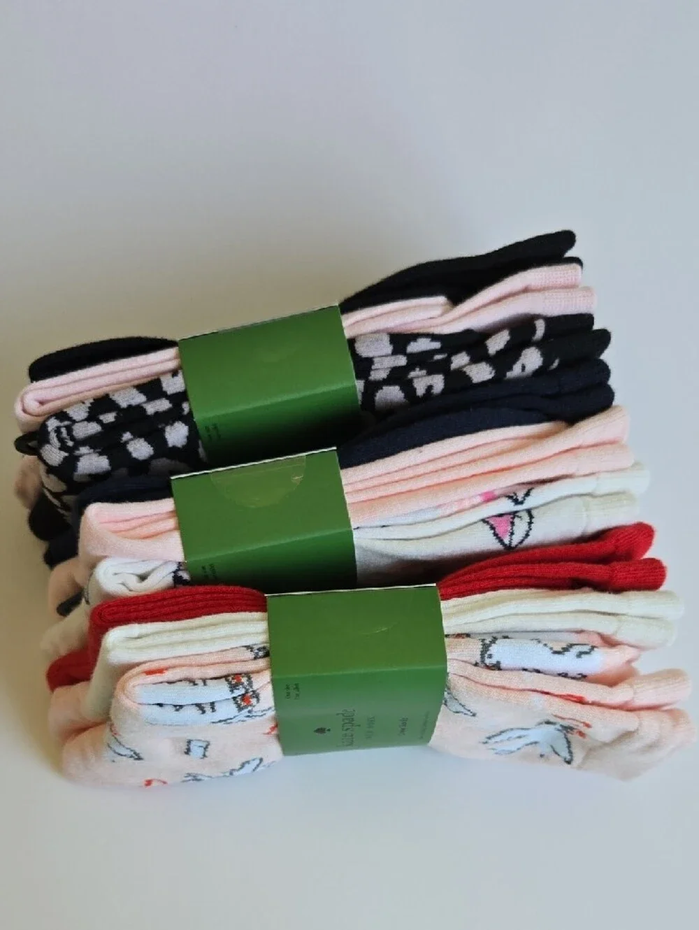 Kate Spade New York Crew Socks Bundle NWT 9 Pairs Total Giftable Cozy